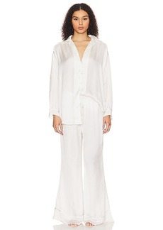 Free People x Intimately FP Dreamy Days Solid Pj In Ivory