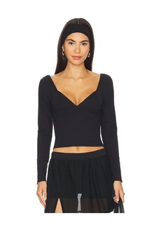 Free People x Intimately FP Duo Corset Long Sleeve Cami In Black