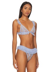 Free People x Intimately FP Feeling Frilly Triangle Bralette In Blue