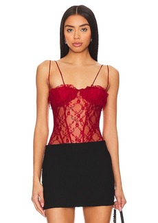 Free People x Intimately FP If You Dare Bodysuit In Cranberry