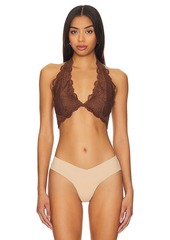Free People x Intimately FP Last Dance Lace Halter In Umber Earth
