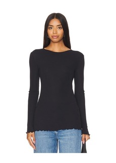 Free People x Intimately FP Long Nights Layering Top In Black