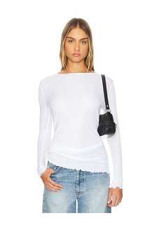 Free People x Intimately FP Long Nights Layering Top In Optic White