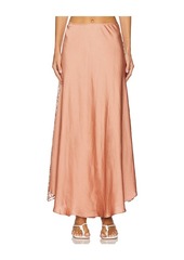 Free People x Intimately FP Make You Mine 1/2 Slip Skirt In Cafe Latte