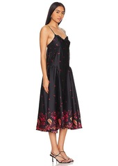Free People x Intimately FP On My Own Printed Maxi Dress In Black Combo
