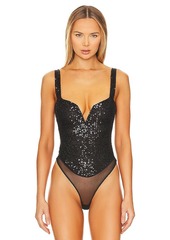 Free People x Intimately FP Sparks Fly Bodysuit In Black