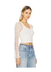 Free People x Intimately FP Who's That Girl Long Sleeve In Ivory