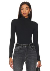 Free People x Intimately FP XYZ Recycled Turtleneck Bodysuit In Black