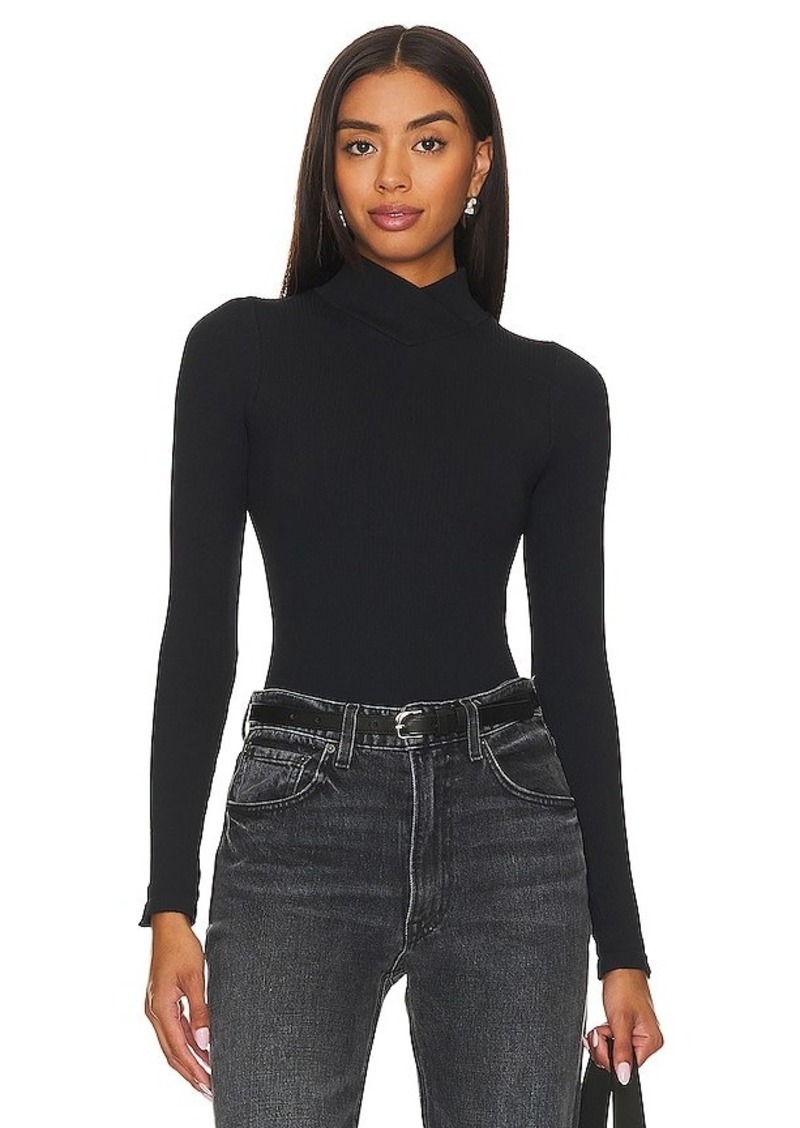 Free People x Intimately FP XYZ Recycled Turtleneck Bodysuit In Black