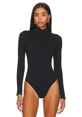 Free People x Intimately FP XYZ Recycled Turtleneck Bodysuit In Black