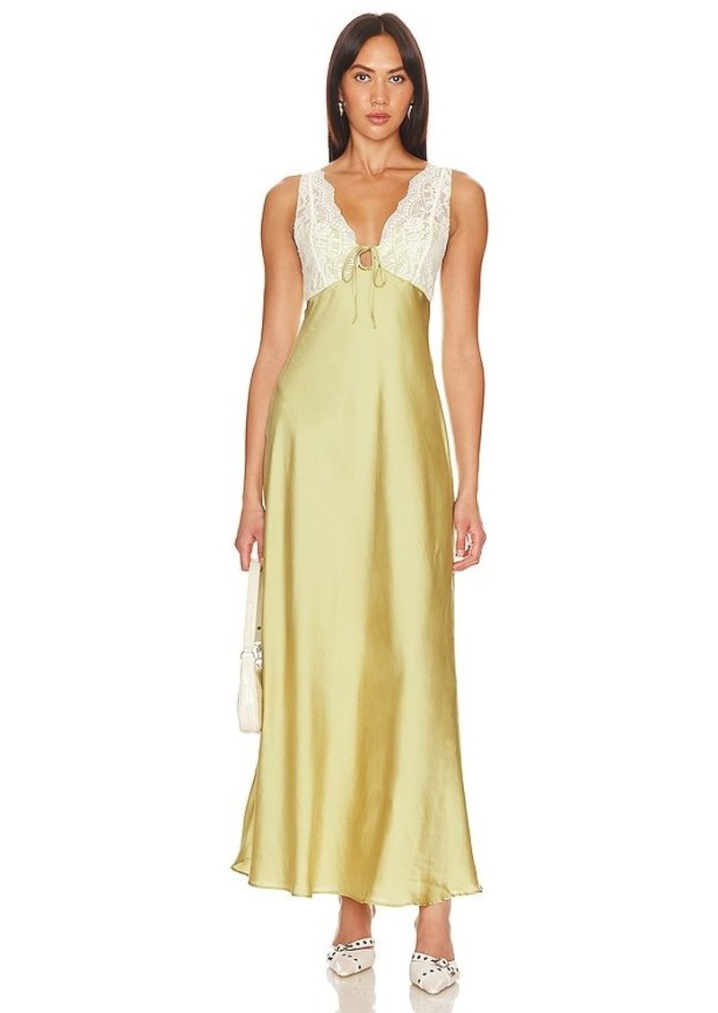 Free People x REVOLVE x Intimately FP Country Side Maxi In Palm Leaf Combo