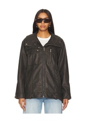 Free People x We The Free Buckle Up Faux Leather Jacket