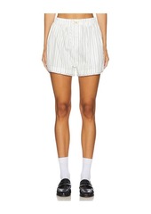 Free People x We The Free Day To Day Striped Boxer In Ivory Combo