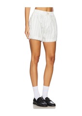 Free People x We The Free Day To Day Striped Boxer In Ivory Combo