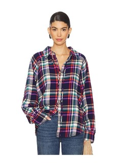 Free People x We The Free Girl Meets Boy Plaid Shirt