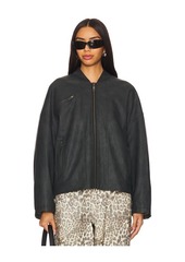 Free People x We The Free Vinny Faux Leather Bomber