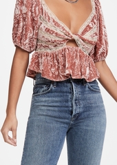 Free People Yours Truly Velvet Top
