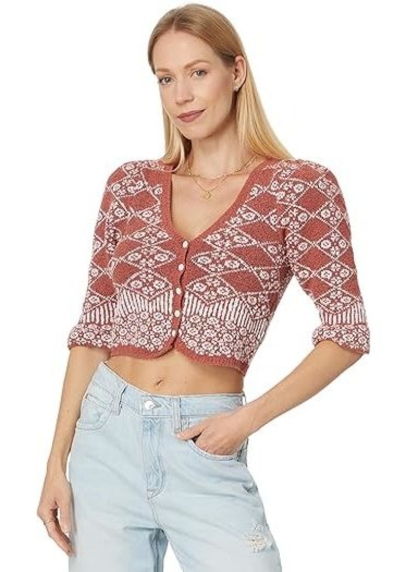 Free People Geo Floral Cardi