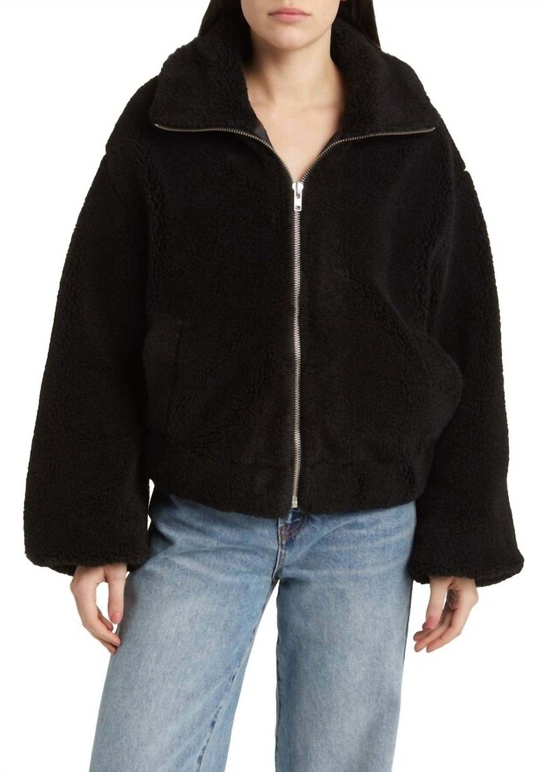 Free People Get Cozy Teddy Jacket In Black