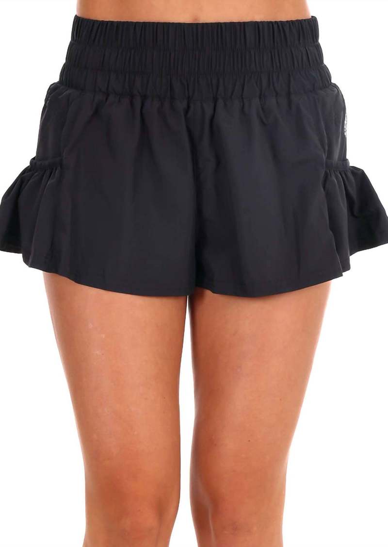 Free People Get Your Flirt On Short In Black Tea/dark Viole