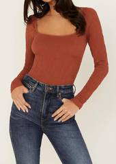 Free People Have It All Long Sleeve Top In Sienna