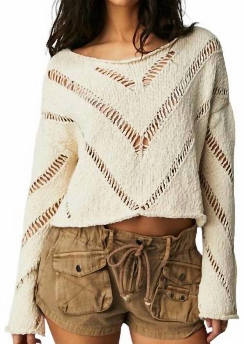 Free People Hayley Sweater In Cream