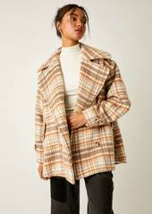 Free People Highlands Wool Peacoat In Brown