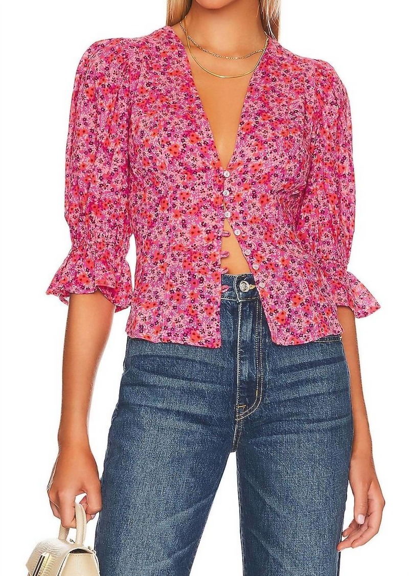 Free People I Found You Printed Top In Pink