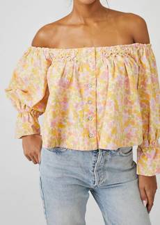 Free People James Smock Top In Sunny Combo