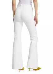 Free People Jayde Twill Mid-Rise Flare Pants