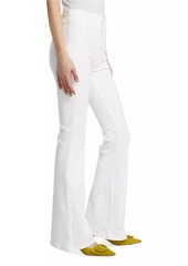 Free People Jayde Twill Mid-Rise Flare Pants