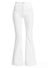 Free People Jayde Twill Mid-Rise Flare Pants