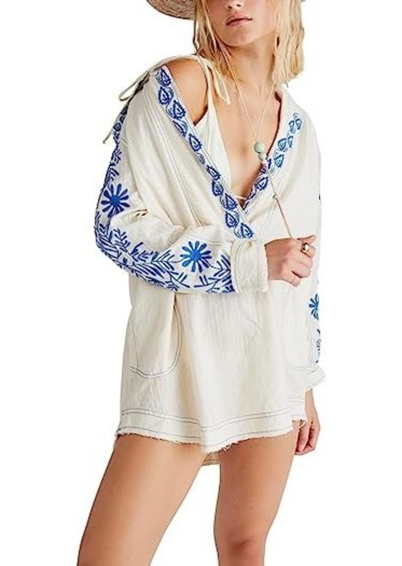 Free People Lagos Embroidered Hoodie