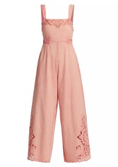 Free People Leighton Cotton Eyelet Jumpsuit