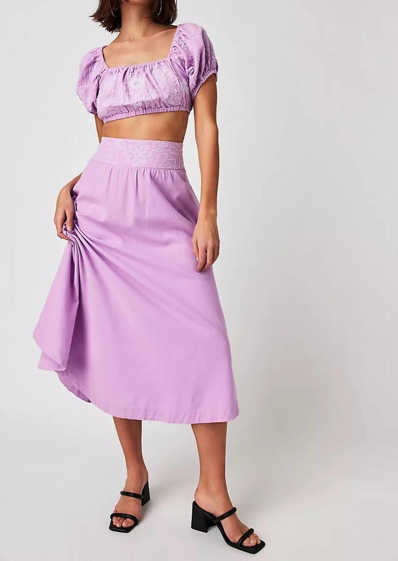 Free People Lotus Crop Top And Skirt Set In Orchid