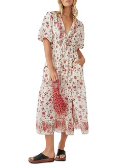 Free People Lysette Womens Floral Long Maxi Dress