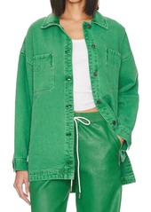 Free People Madison City Twill Jacket In Virdus