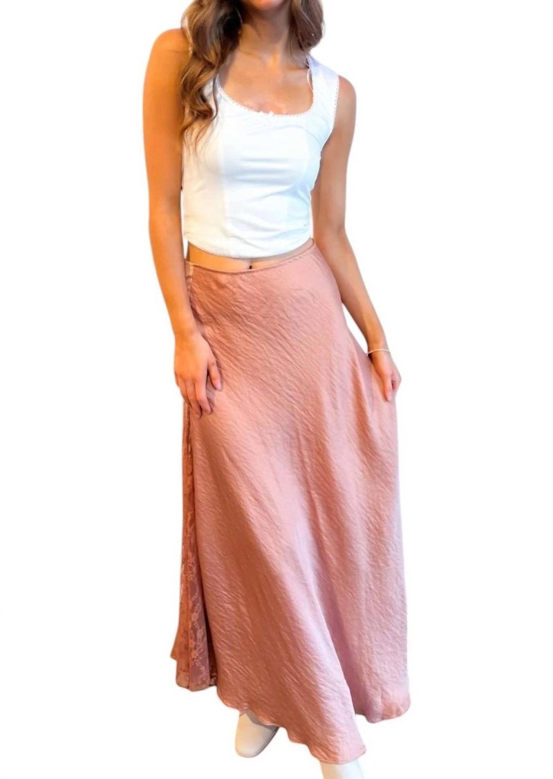 Free People Make You Mine Slip Skirt In Dark Salmon