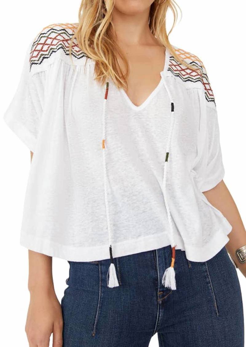 Free People Market Tee In Bright White