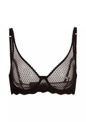 Free People Mid-Week Sheer Polka Dot Underwire Balconette Bra