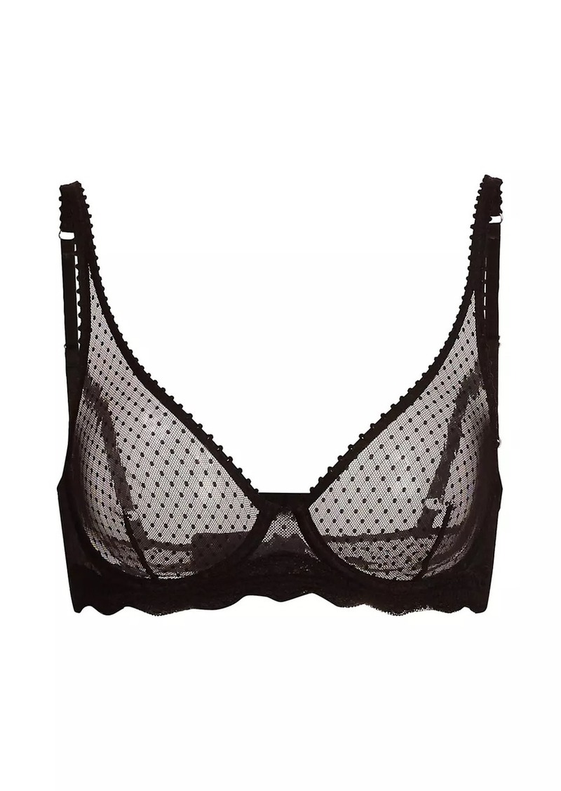 Free People Mid-Week Sheer Polka Dot Underwire Balconette Bra