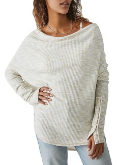 Free People Misty Womens Waffle Cowl Neck Thermal Top