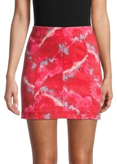 Free People Modern Femme Tie-Dye Denim Skirt