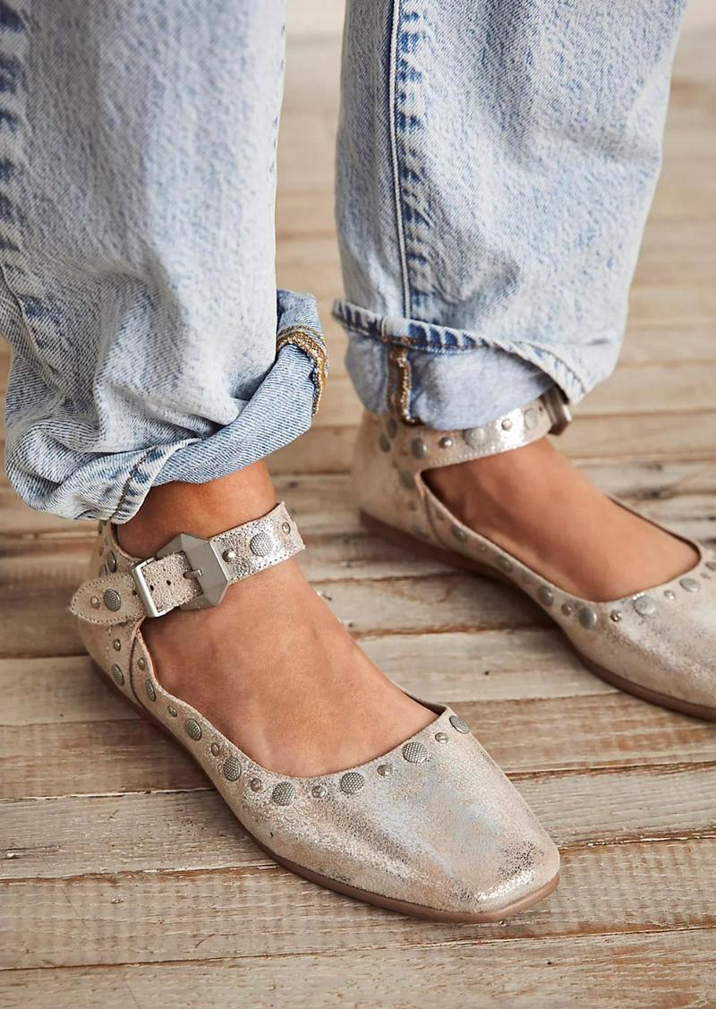 Free People Mystic Mary Jane Flats In Champagne