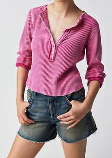Free People One Colt Thermal Sweater In Pink Phenom