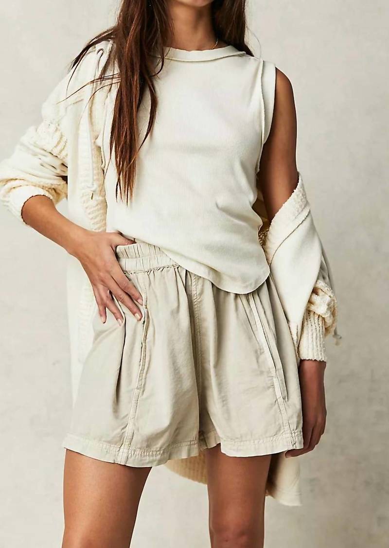 Free People Poplin Pull On Short In Nilla Cream