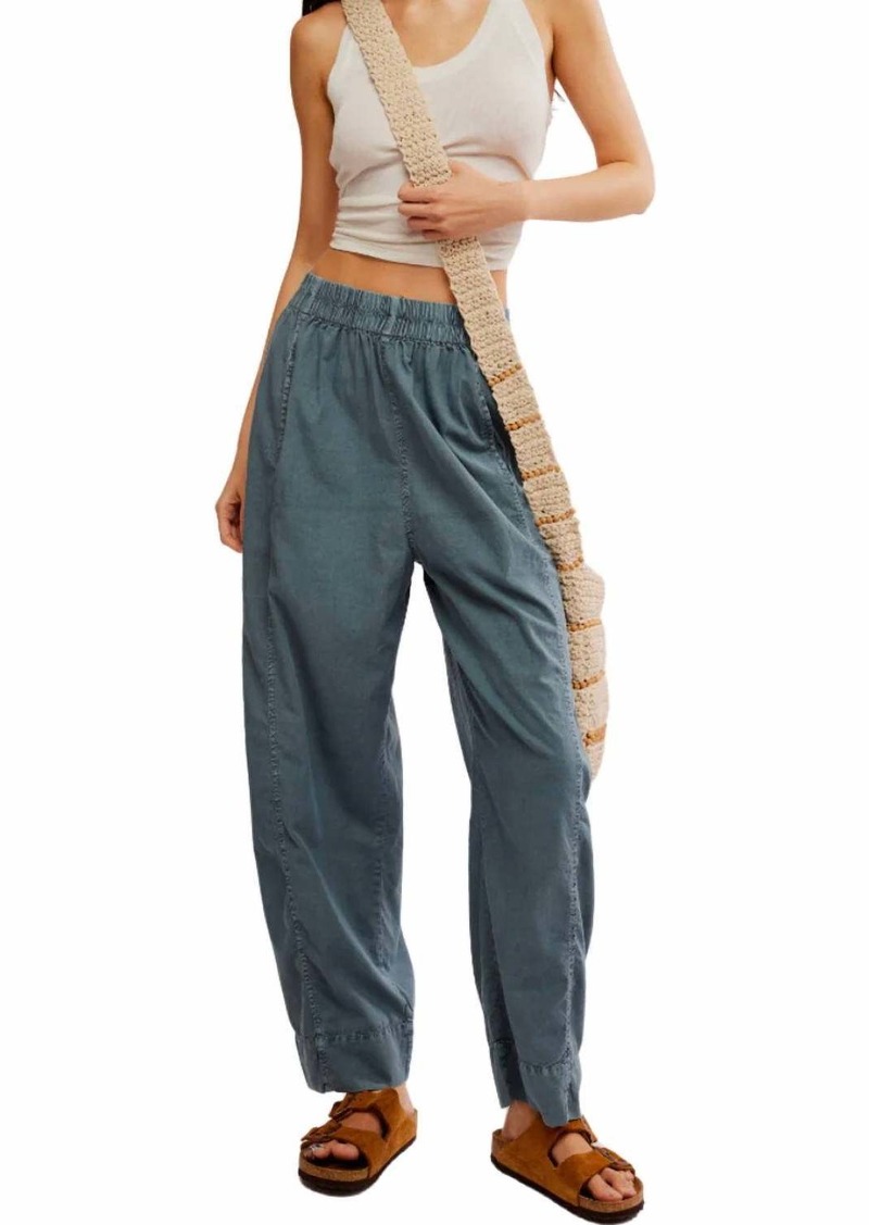 Free People Preppy Poplin Pull-On Pants In Ocean View