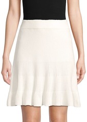 Free People Ribbed Cotton-Blend Skirt