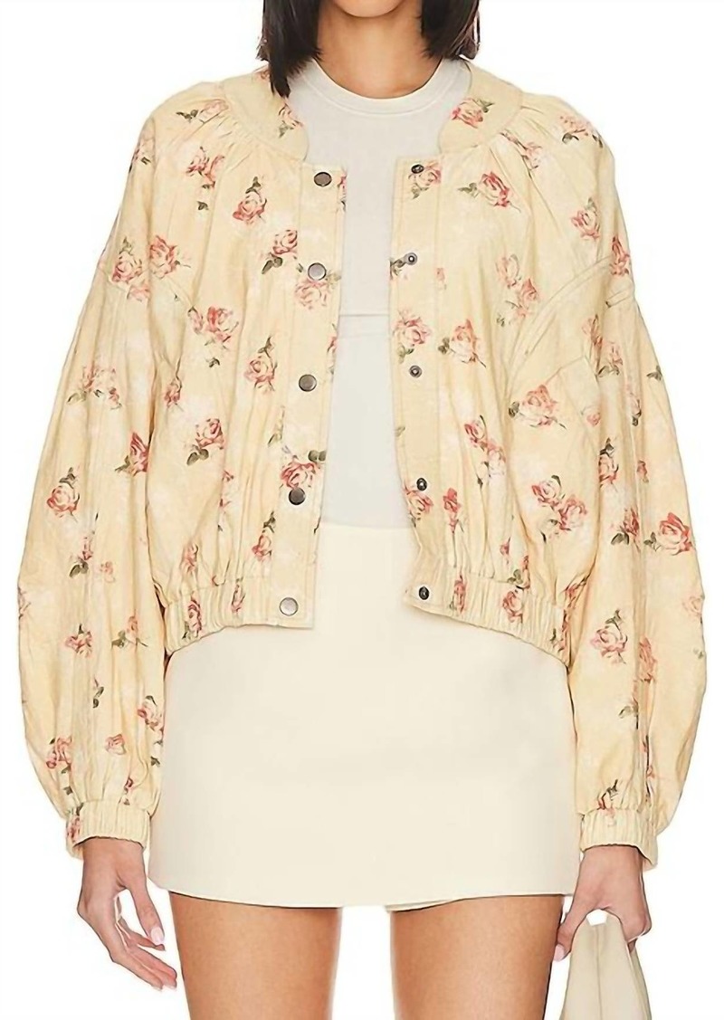 Free People Rory Bomber Jacket In Warm Combo