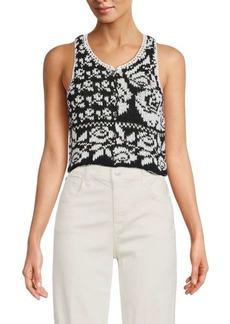 Free People Rosie Button Front Knit Crop Top